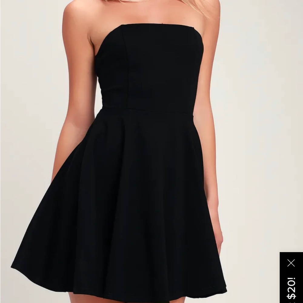 Lulus Out and About Black Skater Dress